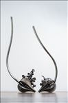 Double Lotus No.1, 2021, Stainless and Mixed steel, 58x67x135 cm.