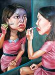 แต่งหน้า, Make-up, Anon  Lulitananda, 2012, Oil on canvas, 200x145cm