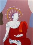 พุทโธ ธัมโม สังโฆ 1 / Buddho Dhammo Sanko 1, 2007, Oil on canvas,  120 x 90cm