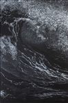 จิต (Mind), 2015, Wax pencil on Canvas, 120x80 cm.