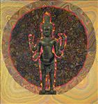The​ Universe of​ Vishnu, 2020, Acrylic​ on​ canvas, 200x200​ cm.