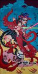 “Red star”, 2016, Acrylic on canvas, 200x100 cm.