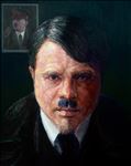 ข้าพเจ้าเป็นคนผิวขาว (Adolf Hitler), 2018, Oil on linen, 100x80 cm.