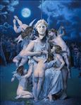 Under the blue moon (after W.A.Bouguereau), 2022, Oil on linen, 155x120 cm.