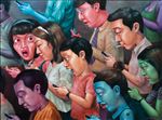 สังคมแบบพกพา, Online Society, Anon  Lulitananda, 2012, Oil on canvas, 145x195cm