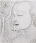 ภายใน 1 พระสังกะจายน์, The Inner Body 1 Monk Sangkajai, 2007, Drawing on Paper, 17.5x20cm