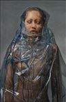 Artist : Thinnapat Takuear, Incubation period, 2020, Oil on linen, 90x60 cm.