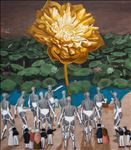 Lotus ดอกบัว, 2024, Oil on linen, 175 x 155 cm.