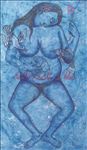 Mother earth in blues, Vasan Sitthiket, 2012, Tempera - Pastel on Canvas, 193x107cm