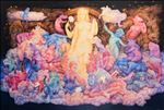 Heavenly Subconsciousness ภวังค์สวรรค์, 2024, Acrylic on Canvas, 150 x 220 cm.
