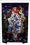 สวาทพิษ, Poison passion – Remade, 2013, Tempera and Gold leaf on Sa paper mount on Canvas and Board with Wood panels, 124 x 185 cm.