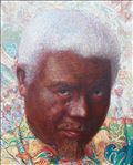 ข้าพเจ้าเป็นคนผิวดำ (Nelson Mandela), 2018, Oil on linen, 100x80 cm.