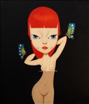 Butterfly girl, 2021, Oil on linen, 140x120 cm.