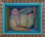 ในห้องๆนึง, In the room, Chainarong Konklin, 2009, Oil on canvas, 110x135cm