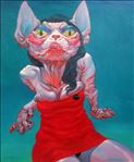 Older Sister เจ๊แมว 2, 2014, Oil on canvas, 120x100 cm.