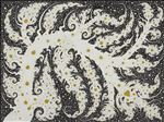 ขาว ดำ ทอง, White Black Gold, 2007, Acrylic and gold leaves on canvas, 150x200cm
