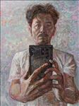 Self – Portrait, 2024, Oil on linen, 80 x 60 cm.