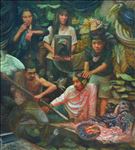 อสุภะ Asupa, 2017, Oil on canvas, 185x140 cm.