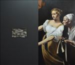 Judith slaying Holofernes (After Caravaggio) จูดิธตัดคอโฮโลเฟอเนส (หยิบยืมจากคาราวัจโจ), 2017, Oil on canvas, 140x160 cm.