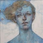 Thunchanok  Plakulsantikorn, Blue I, 2019, Tempera on canvas, 50x50 cm.