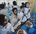 มื้อเที่ยงอาหารกลางวัน, Lunch, 2014, Oil on canvas, 190x200cm