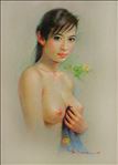 Untitled, 2009, Pastel on Canvas, 50x35cm