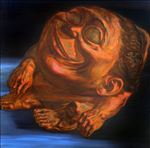 ผมถูกจูง, I was tug, 2010, Oil on canvas, 100x100cm