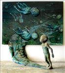 การเดินทางแห่งจิต, The Journcy of the mind, 2000, Oil on fabric covered foam , 160x164cm