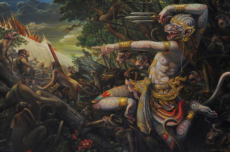 โรมรัน ( Battle ), 2009, by Prateep Kochabua