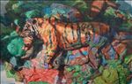 Manufactured Still Life, mother tiger, 2026, Oil on linen, 110 x 170 cm Manufactured Still Life, mother tiger, 2026, Oil on linen, 110 x 170 cm