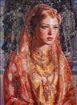 1 April Fools Day : When Donald Trump, the president of the United States, becomes a Persian girl (AI), 2026, Oil on linen, 80 x 60 cm 1 April Fools Day : When Donald Trump, the president of the United States, becomes a Persian girl (AI), 2026, Oil on linen, 80 x 60 cm