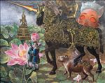 ค้นหาเทวธรรม (Quest for Divine Virtue), 2025, Oil on linen, 200 x 250 cm ค้นหาเทวธรรม (Quest for Divine Virtue), 2025, Oil on linen, 200 x 250 cm