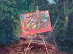 The Slanted Image in the Forest āļ āļēāļāđāļāļĩāļĒāļāđāļāļāđāļē, 2026, Oil on linen, 60 x 80 cm The Slanted Image in the Forest āļ āļēāļāđāļāļĩāļĒāļāđāļāļāđāļē, 2026, Oil on linen, 60 x 80 cm