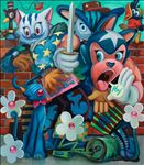 hey !, 2025, Oil on canvas, 160 x 140 cm. hey !, 2025, Oil on canvas, 160 x 140 cm.