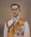 King Rama IX no.3, 2026, Oil on linen, 61 x 51 cm