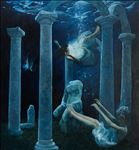 Deep end of the Ocean, 2025, Oil on linen, 150 x 140 cm Deep end of the Ocean, 2025, Oil on linen, 150 x 140 cm
