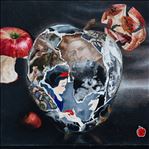 Truth Beneath the Apple Skin, 2026, Oil on linen, 153 x 153 cm
