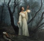 lady nightingale, 2025, Oil on linen, 140 x 150 cm lady nightingale, 2025, Oil on linen, 140 x 150 cm