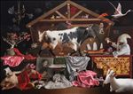 Bull and mouse, 2024, Oil on linen, 200 x 280 cm