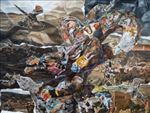 Python The Other Myth, 2026, Oil on linen, 300 x 400 cm ( 2 frame, each 300 x 200 cm )