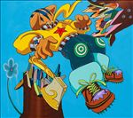 Explosion, 2025, Acrylic and oil on canvas, 160 x 180 cm Explosion, 2025, Acrylic and oil on canvas, 160 x 180 cm