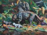 Manufactured Still Life, black panther, 2026, Oil on linen, 150 x 200 cm Manufactured Still Life, black panther, 2026, Oil on linen, 150 x 200 cm