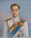 King Rama IX no.6, 2025, Oil on linen, 51 x 41 cm