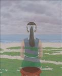 Look at her back, 2026, Acrylic on canvas, 85 x 75 cm