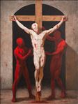 The Red Baptism บัพติศมาสีแดง, 2025, Oil on linen, 80 x 60 cm The Red Baptism บัพติศมาสีแดง, 2025, Oil on linen, 80 x 60 cm